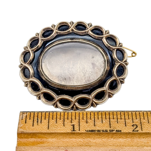 Antique Victorian Empty Locket Brooch for Mourning Hair Art