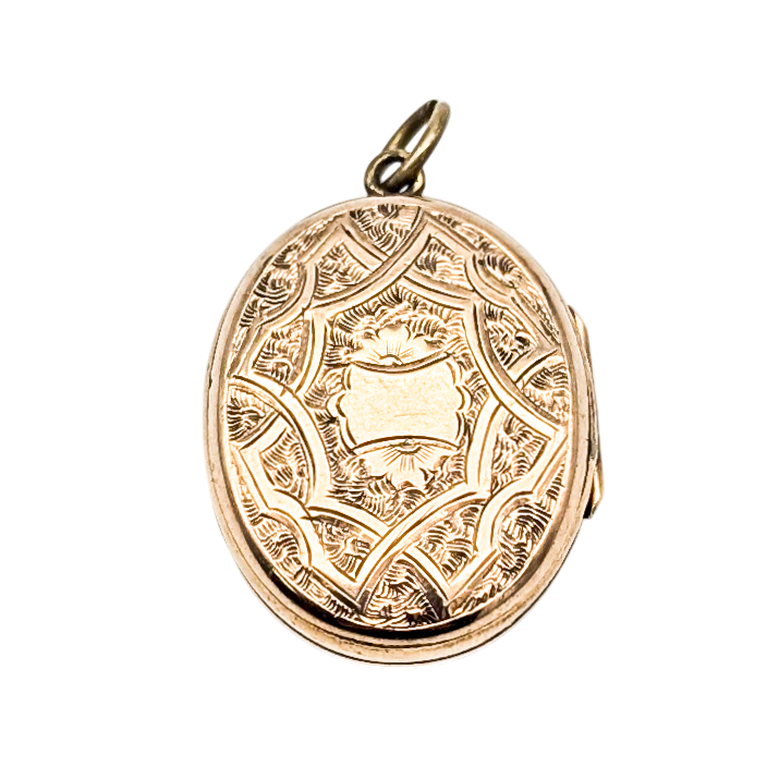 Antique Victorian Gold Filled Enamel Locket