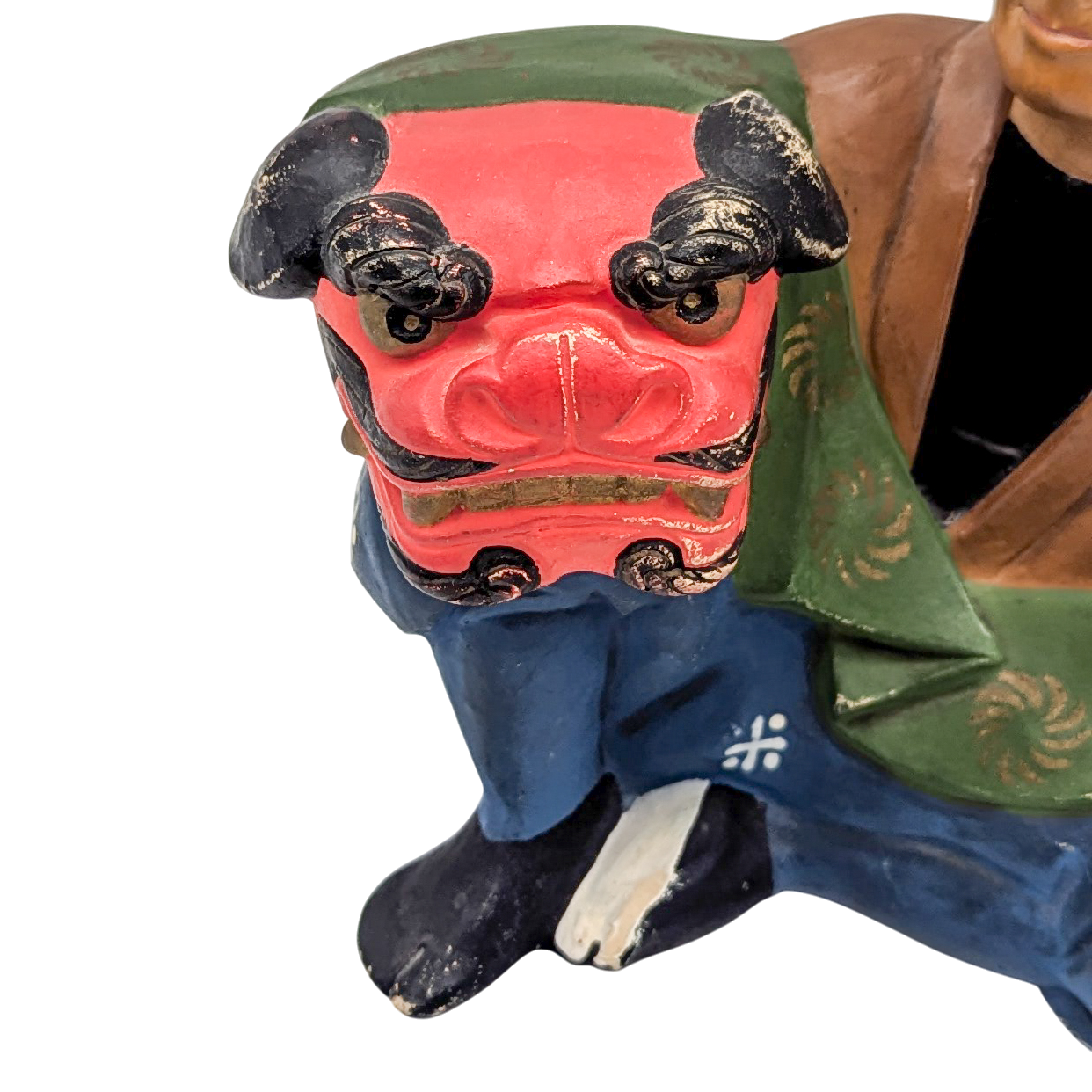 Vintage Japanese Hakata Doll Dragon Mask Puppeteer