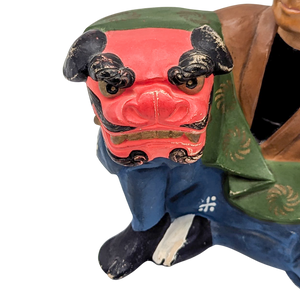 Vintage Japanese Hakata Doll Dragon Mask Puppeteer