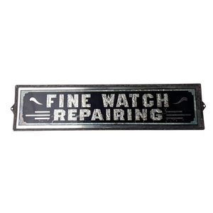 Antique Fine Watch Repairing Sign