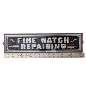 Antique Fine Watch Repairing Sign