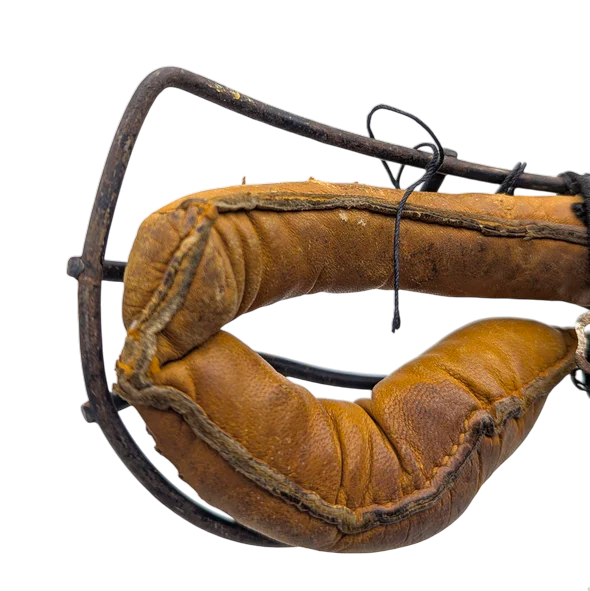 Antique 19th Century Leather Catchers Mask