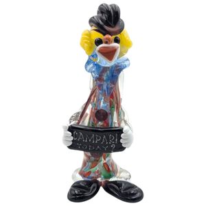 Vintage Venetian Hand Blown Glass Clown Figurine