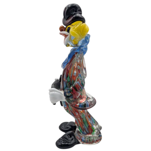 Vintage Venetian Hand Blown Glass Clown Figurine