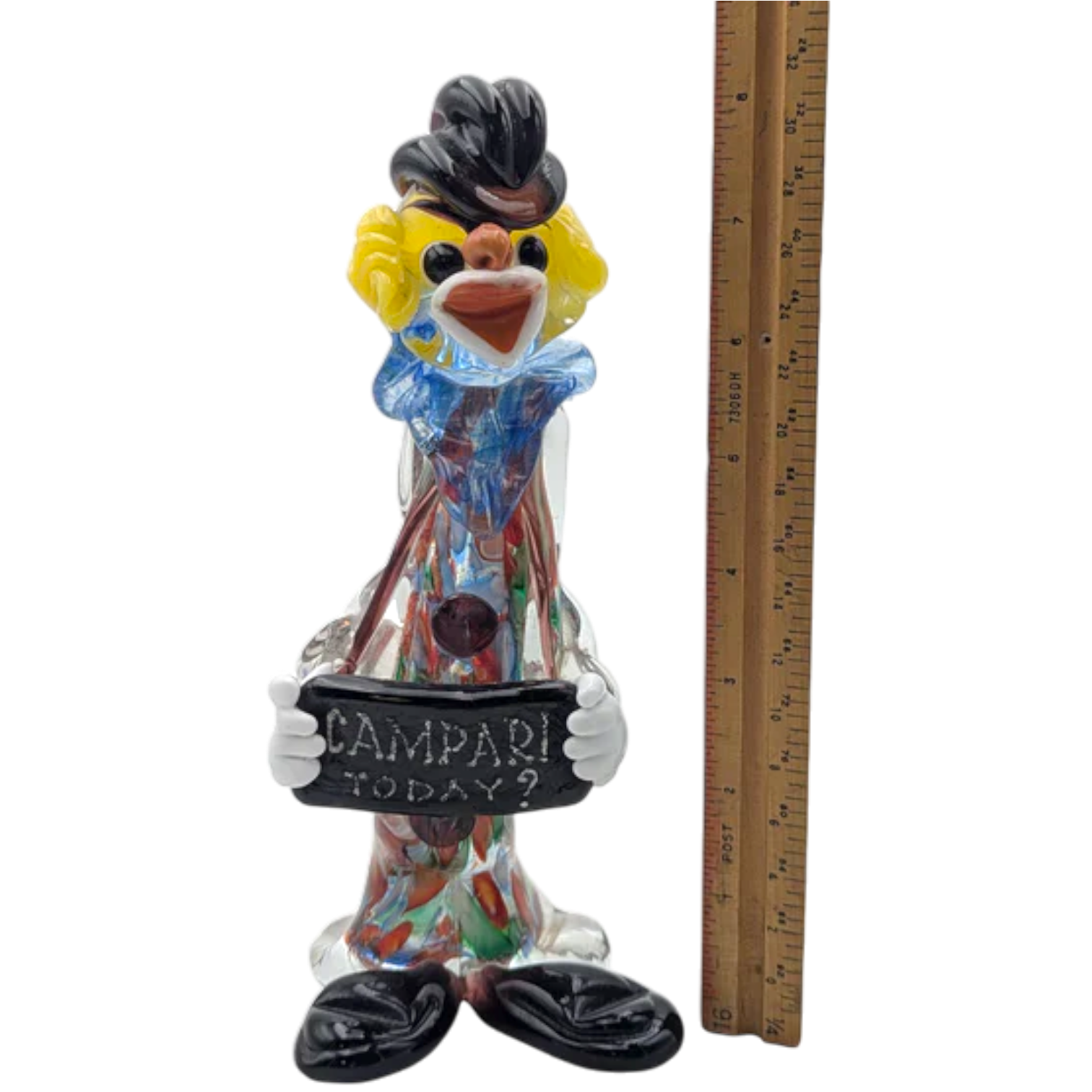 Vintage Venetian Hand Blown Glass Clown Figurine