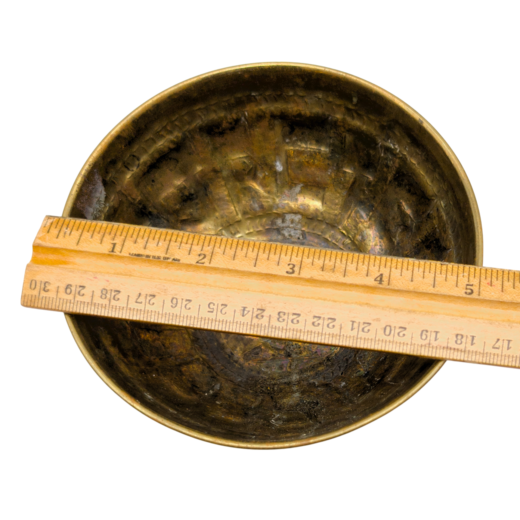 Antique Brass Judaica Bowl