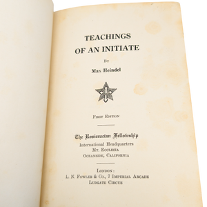 Antique Rosicrucian Fellowship Book: Teachings of an Initiate