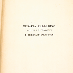 Rare Antique Book: Eusapia Palladino & Her Phenomena