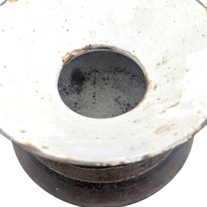 Antique Enameled Cast Iron Spittoon Cuspidor