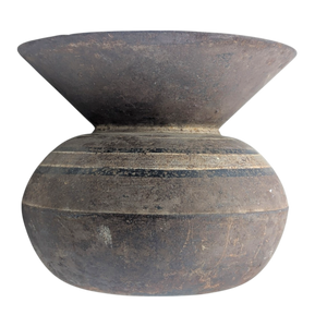 Antique Enameled Cast Iron Spittoon Cuspidor