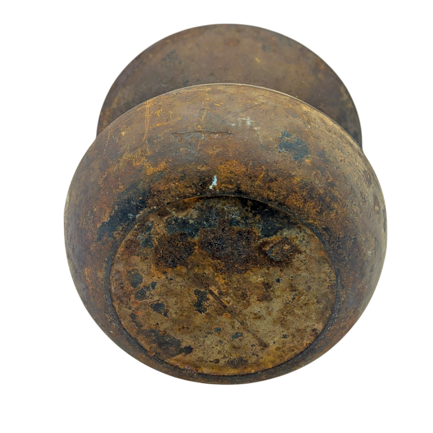 Antique Enameled Cast Iron Spittoon Cuspidor