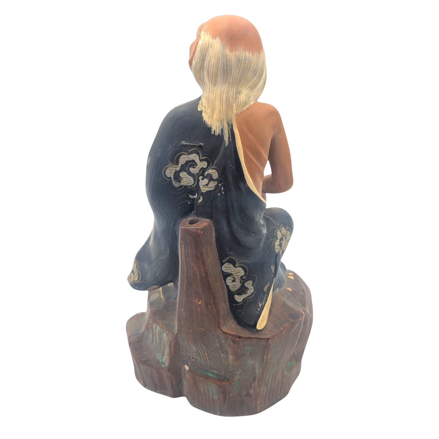 Vintage Japanese Elderly Man Drinking Sake Hakata Doll