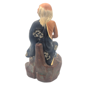 Vintage Japanese Elderly Man Drinking Sake Hakata Doll