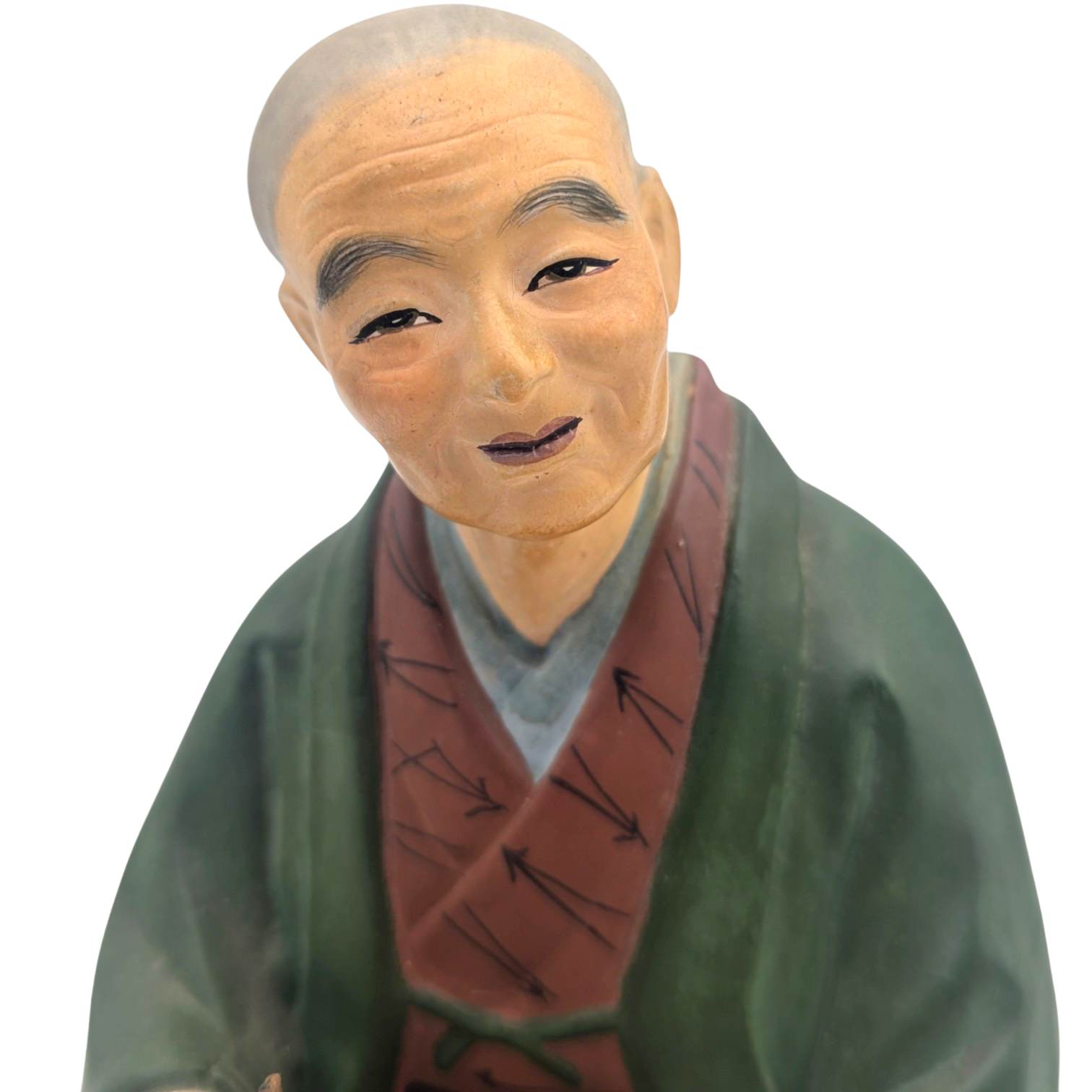 Vintage Japanese Woman Eating a Bento Box Hakata Doll