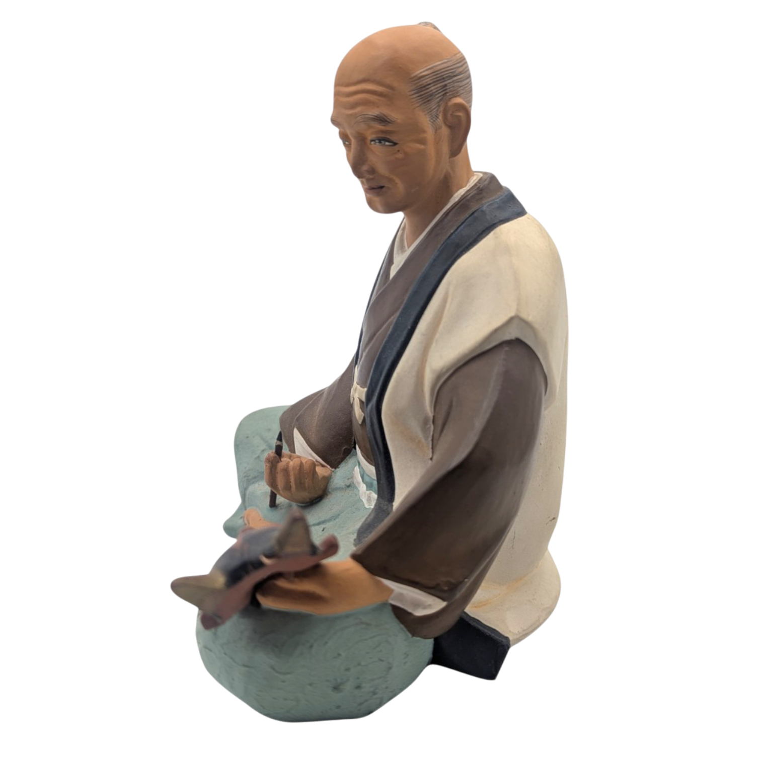 Vintage Japanese Man Making Hannya Noh Mask Hakata Doll