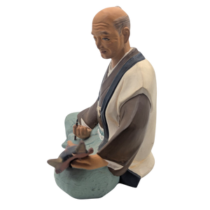 Vintage Japanese Man Making Hannya Noh Mask Hakata Doll