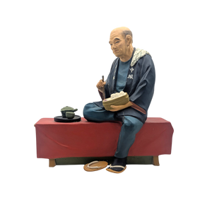 Vintage Japanese Man Eating Lunch Hakata Doll