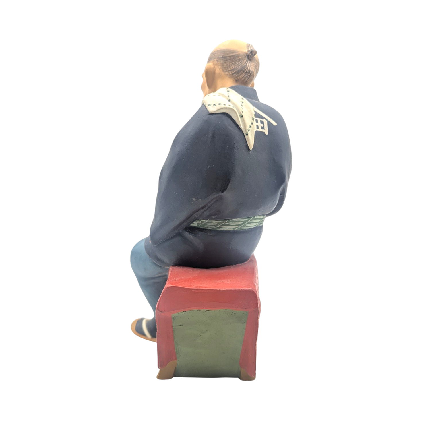 Vintage Japanese Man Eating Lunch Hakata Doll