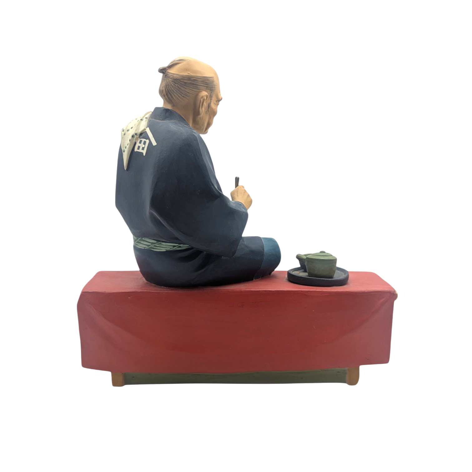 Vintage Japanese Man Eating Lunch Hakata Doll