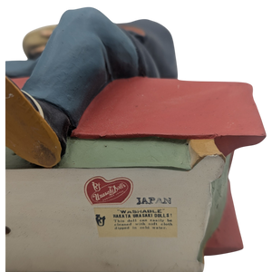 Vintage Japanese Man Eating Lunch Hakata Doll