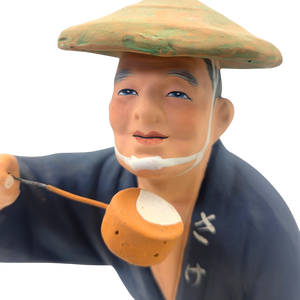 Vintage Japanese Man Taste Testing Sake Hakata Doll