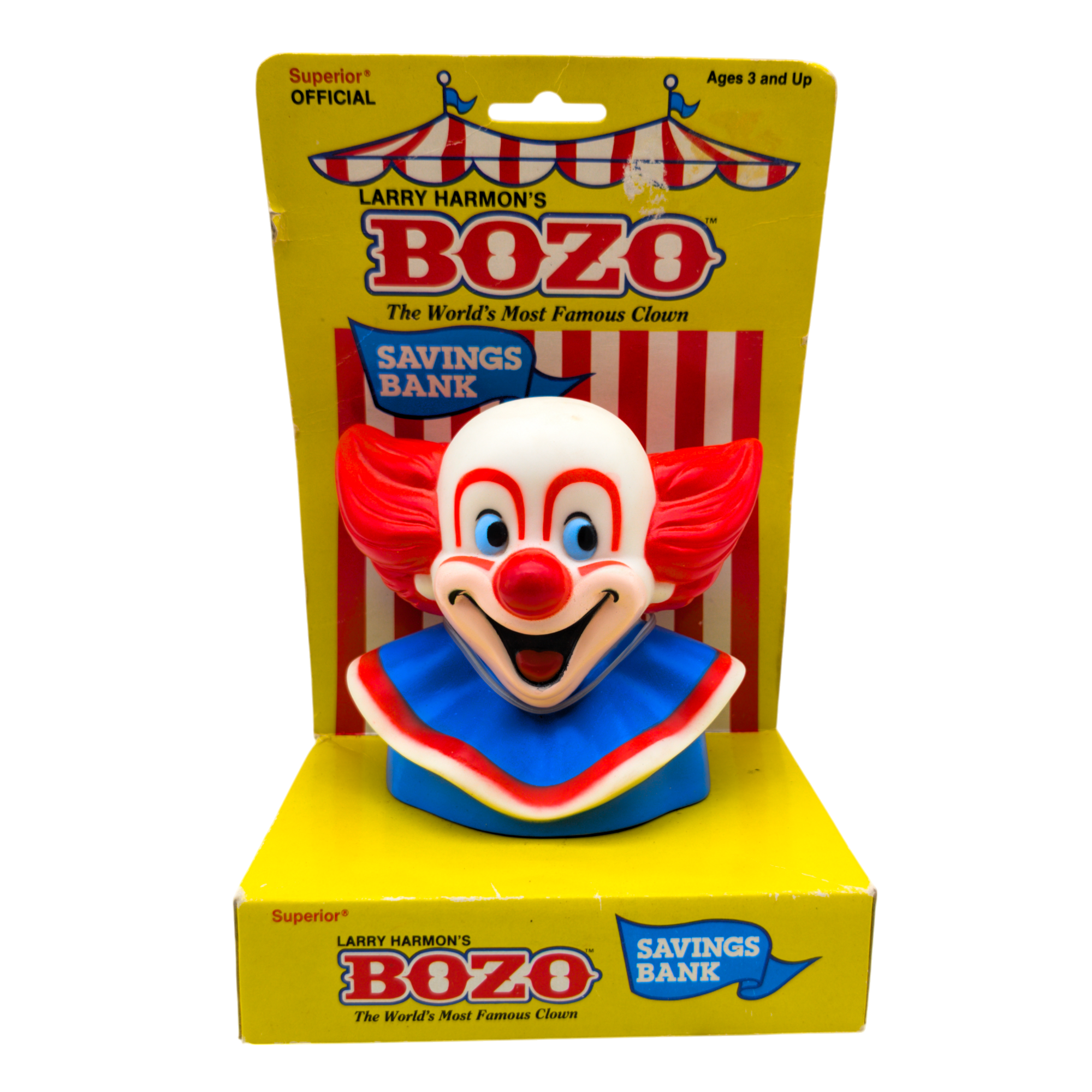 Vintage Bozo the Clown Vinyl Savings Bank