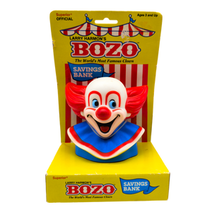 Vintage Bozo the Clown Vinyl Savings Bank