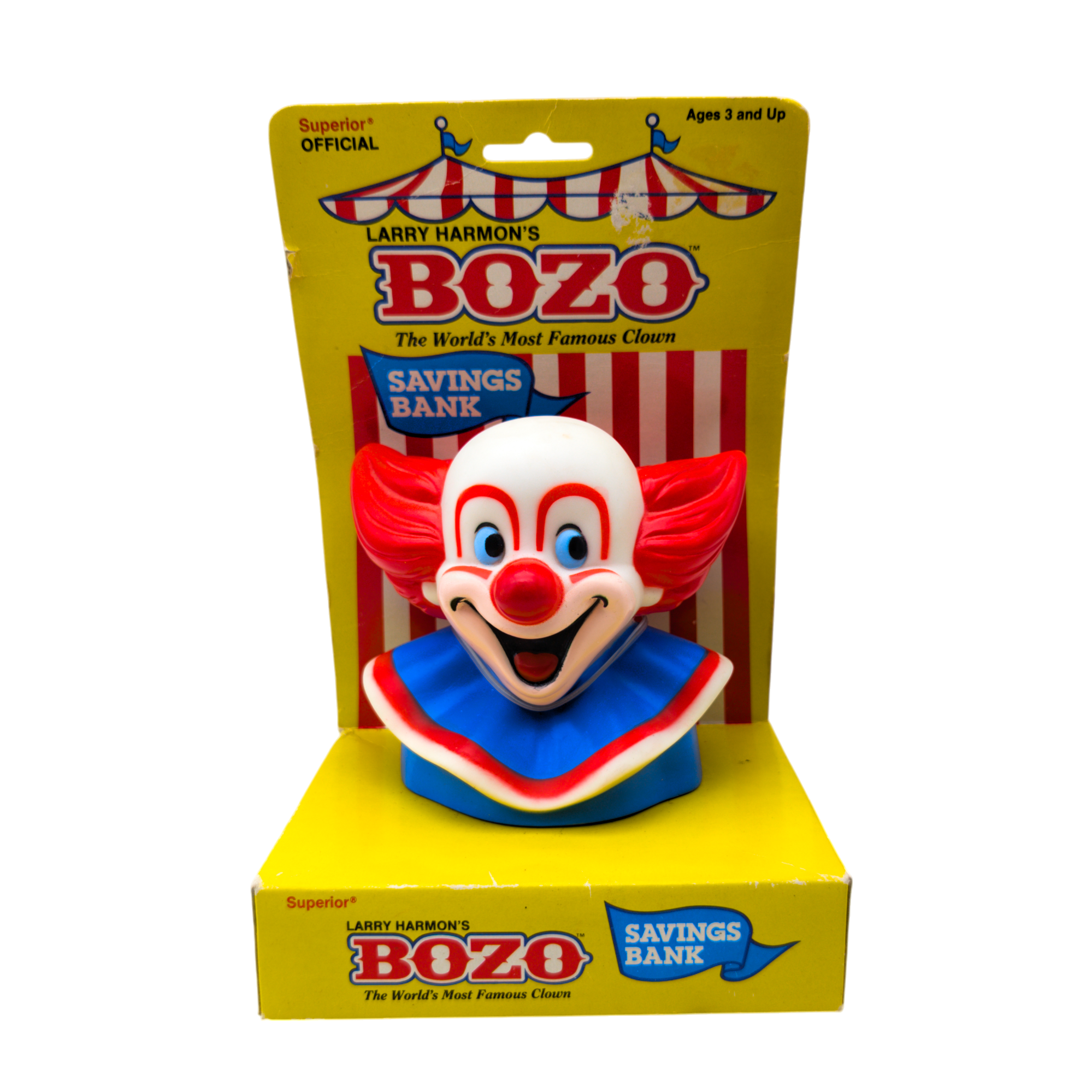 Vintage Bozo the Clown Vinyl Savings Bank