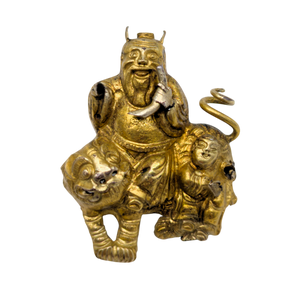 Antique Chinese Gilt Silver Longevity God Hat Pin