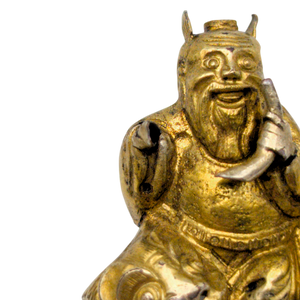 Antique Chinese Gilt Silver Longevity God Hat Pin