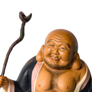 Vintage Japanese Hotei Buddha Hakata Doll Statue