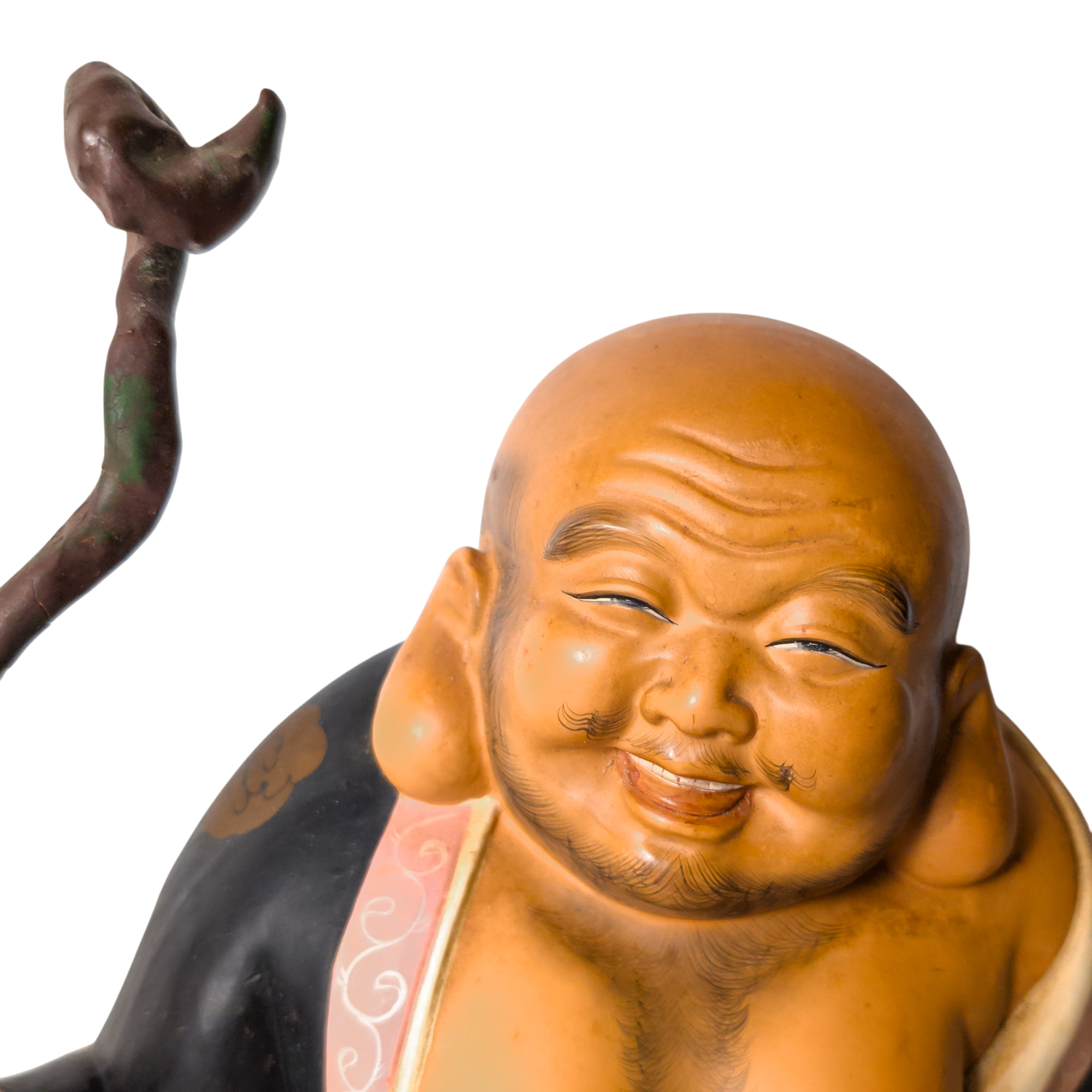 Vintage Japanese Hotei Buddha Hakata Doll Statue