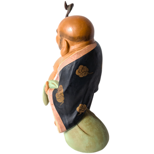 Vintage Japanese Hotei Buddha Hakata Doll Statue