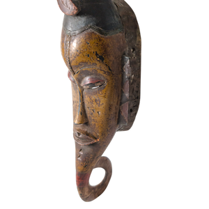 Vintage Hand Carved Guro Yaure Portrait Mask -DCR-