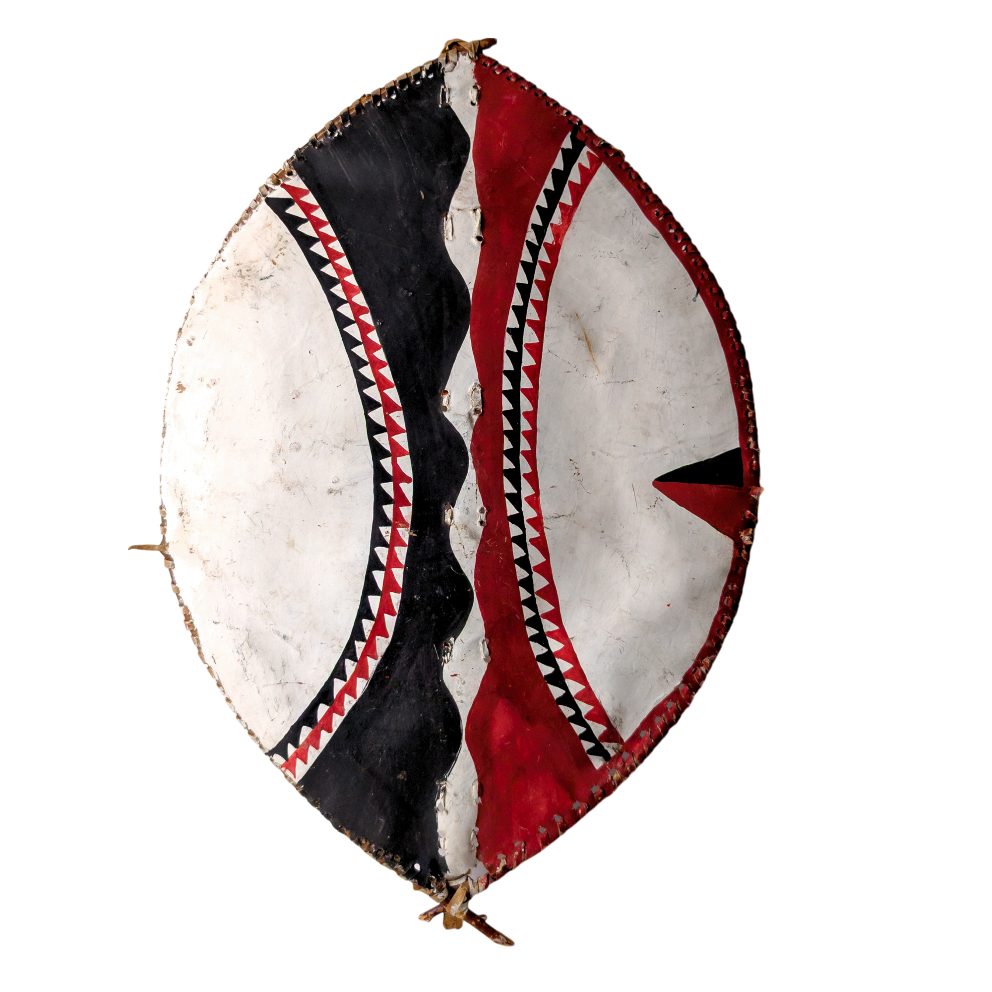 Vintage Handmade Maasai Leather Shield