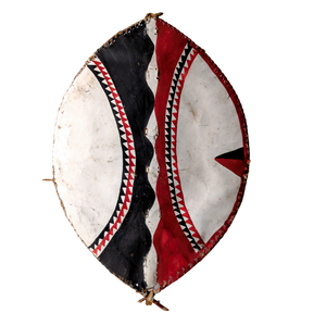 Vintage Handmade Maasai Leather Shield