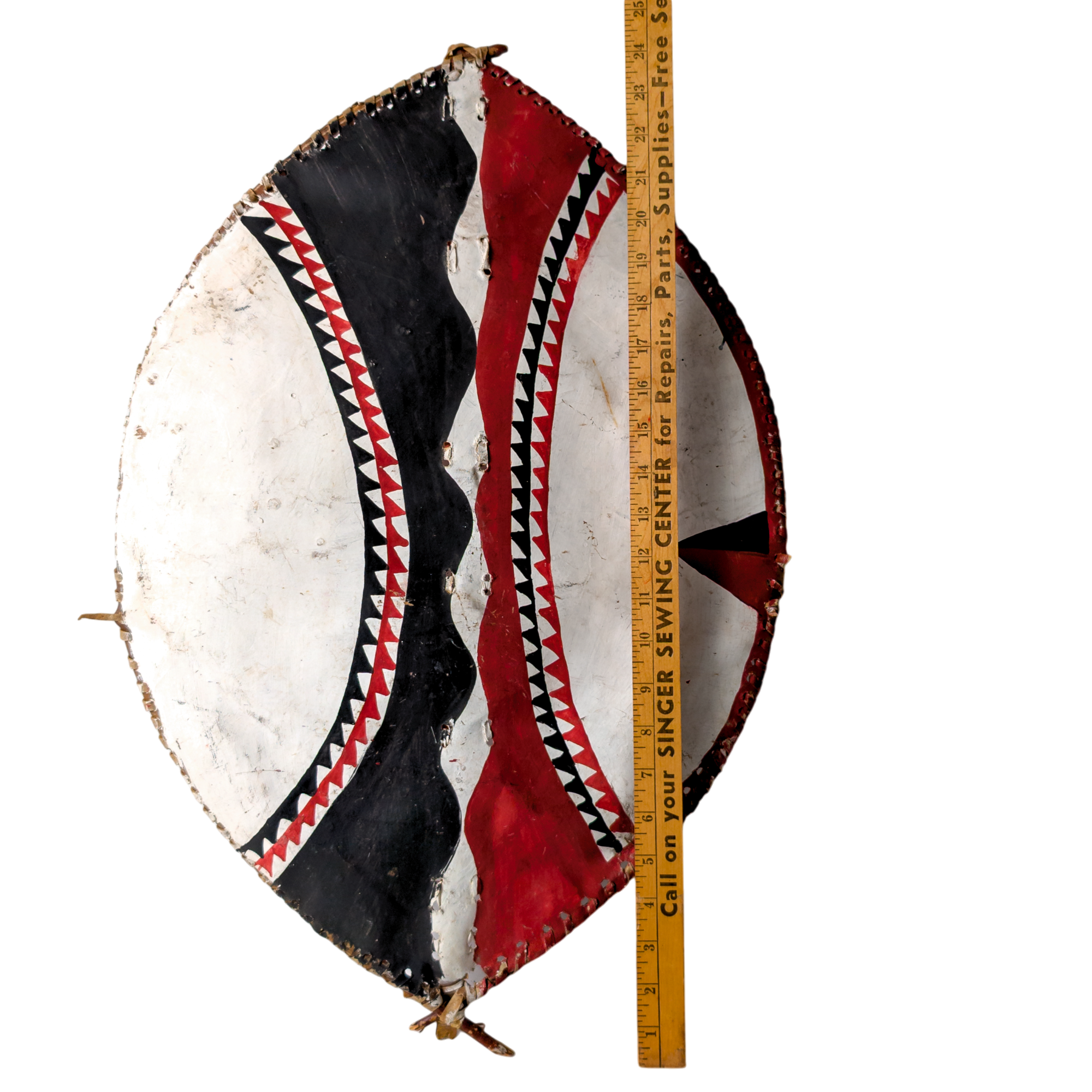 Vintage Handmade Maasai Leather Shield