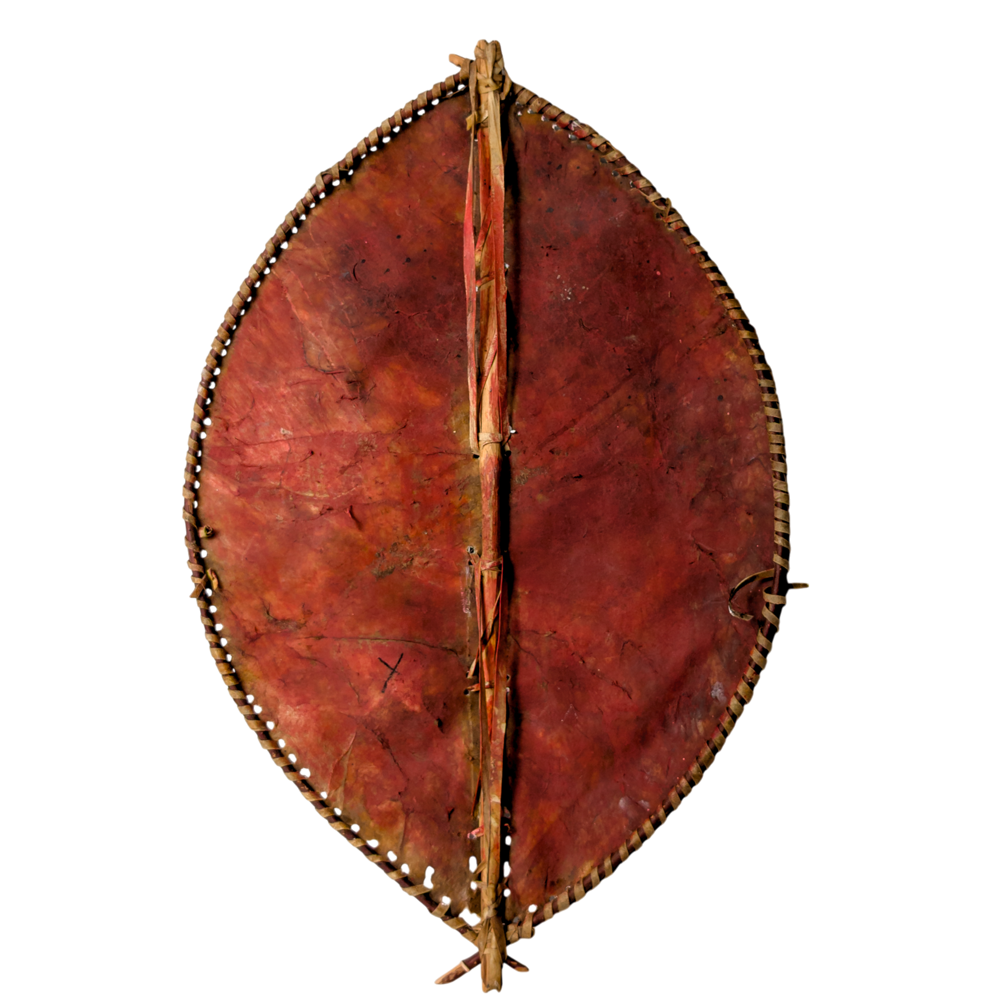 Vintage Handmade Maasai Leather Shield