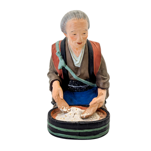 Vintage Japanese Hakata Doll Old Man Mixing Rice