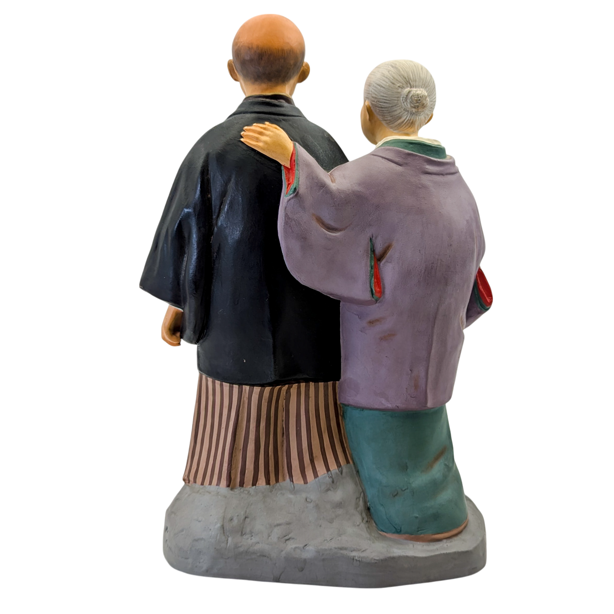 Vintage Japanese Hakata Doll Old Man and Woman