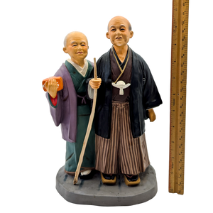 Vintage Japanese Hakata Doll Old Man and Woman