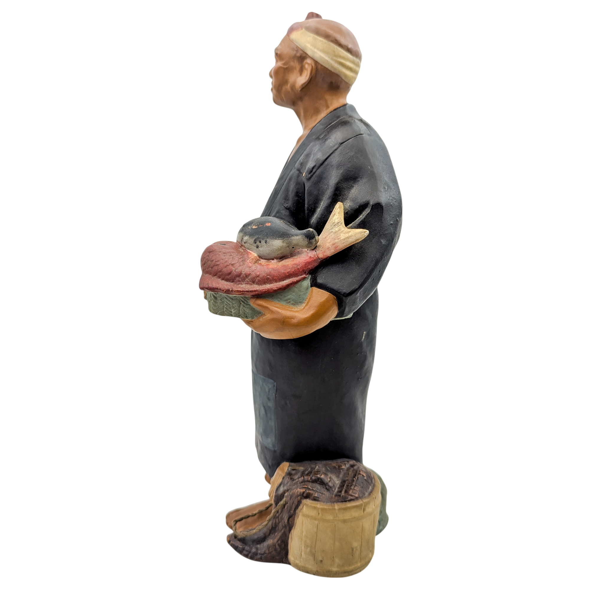 Vintage Japanese Hakata Doll Fish Monger