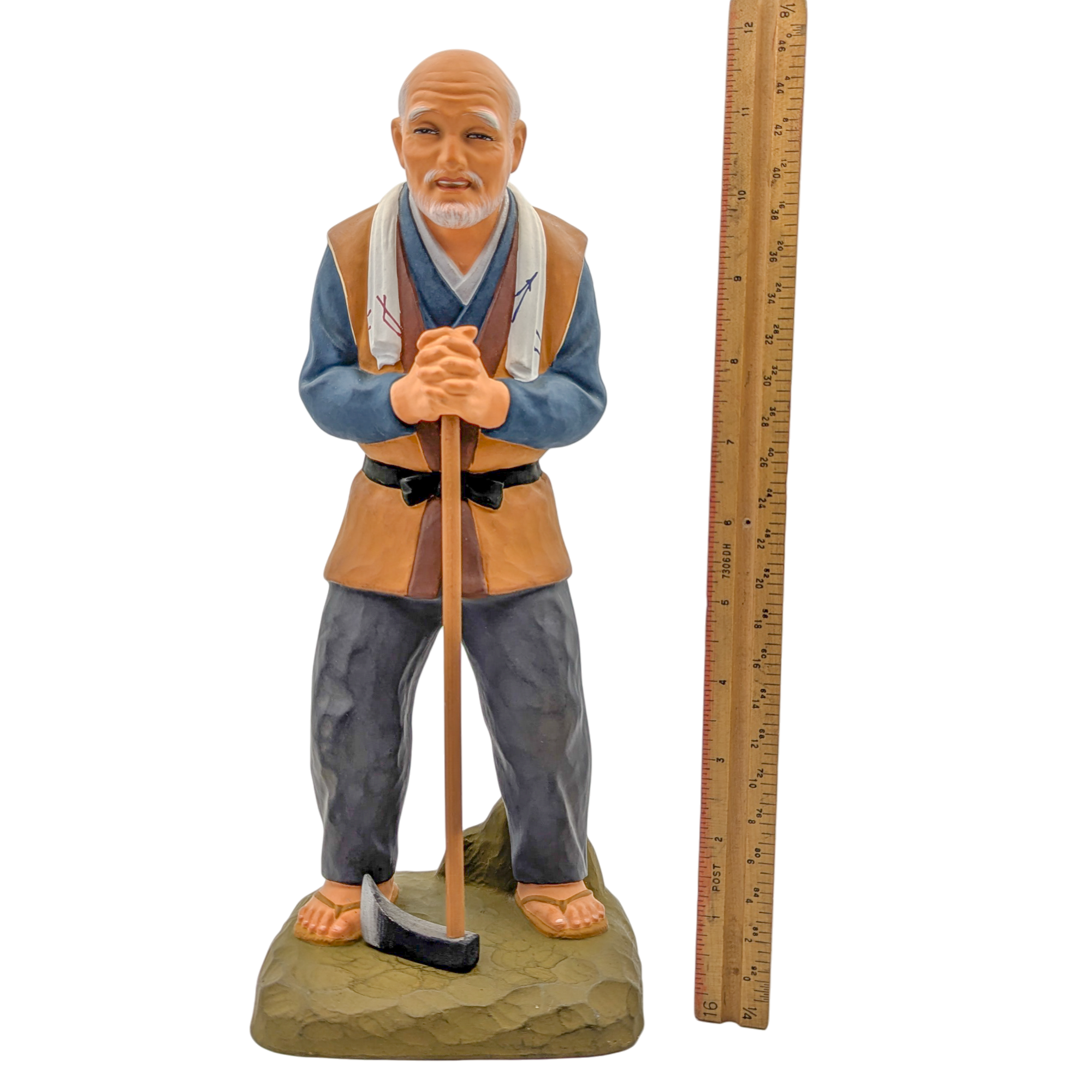 Vintage Japanese Hakata Doll Old Man With Axe