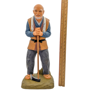 Vintage Japanese Hakata Doll Old Man With Axe