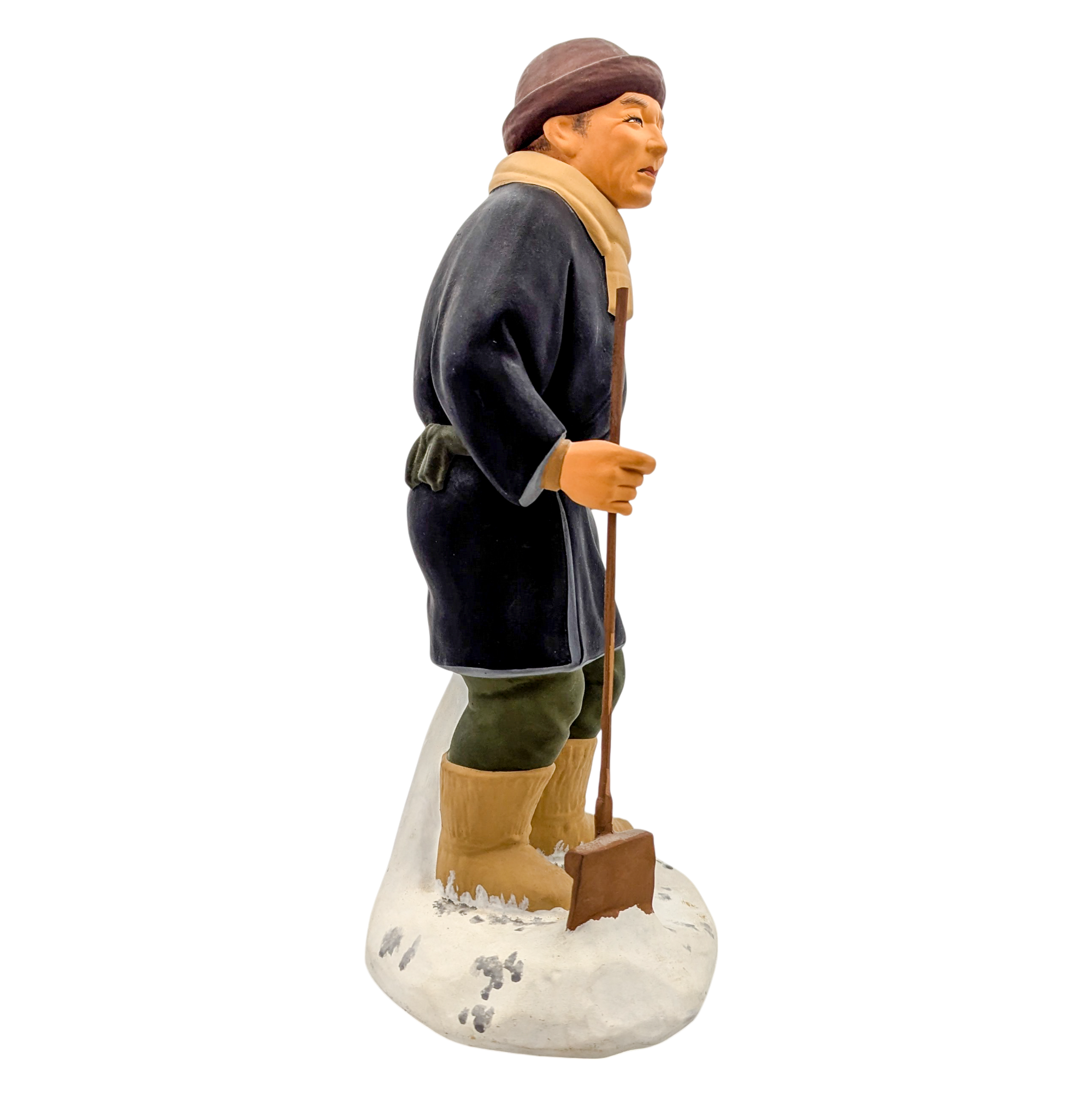 Vintage Japanese Hakata Doll Man Shoveling Snow