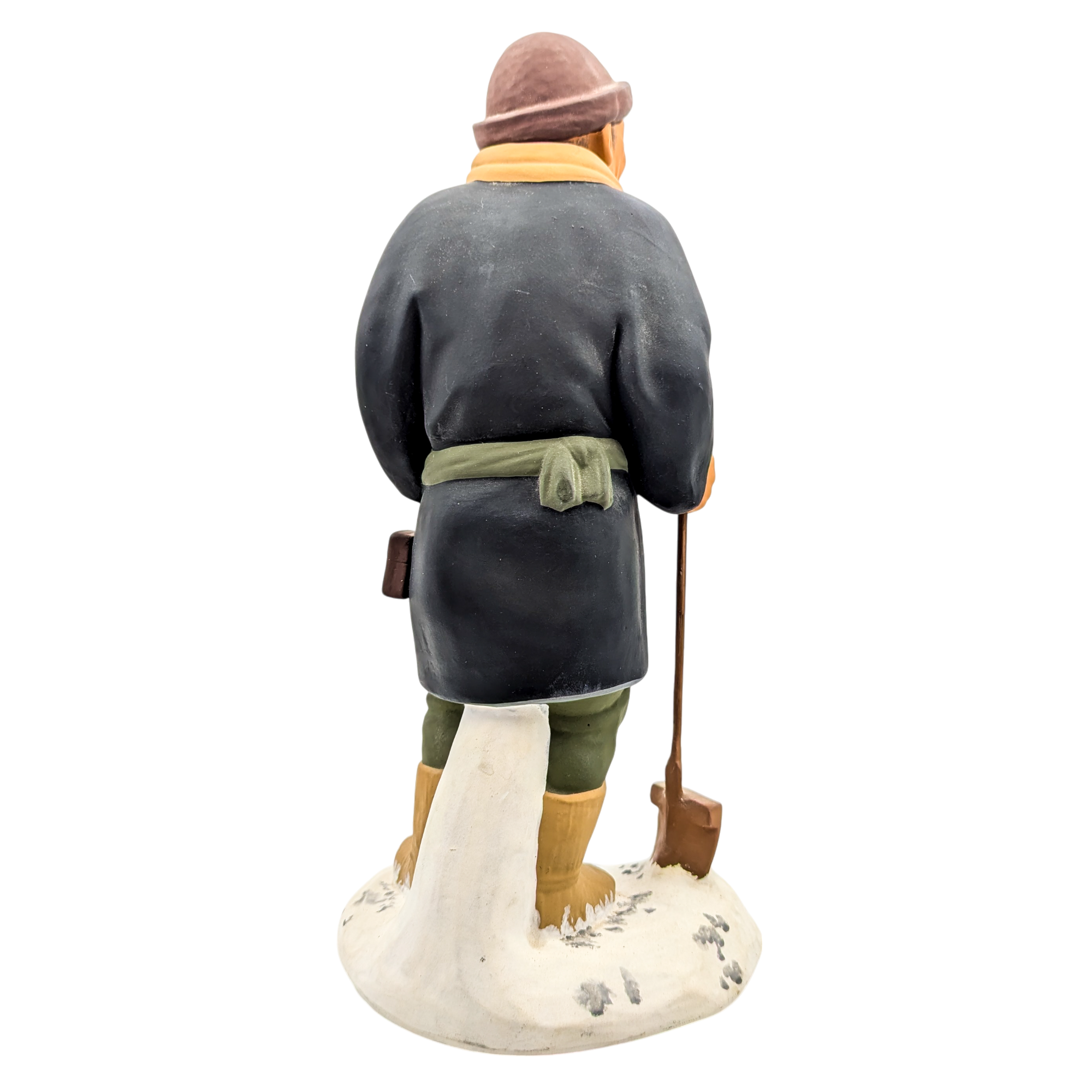 Vintage Japanese Hakata Doll Man Shoveling Snow