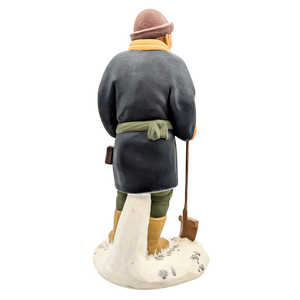 Vintage Japanese Hakata Doll Man Shoveling Snow