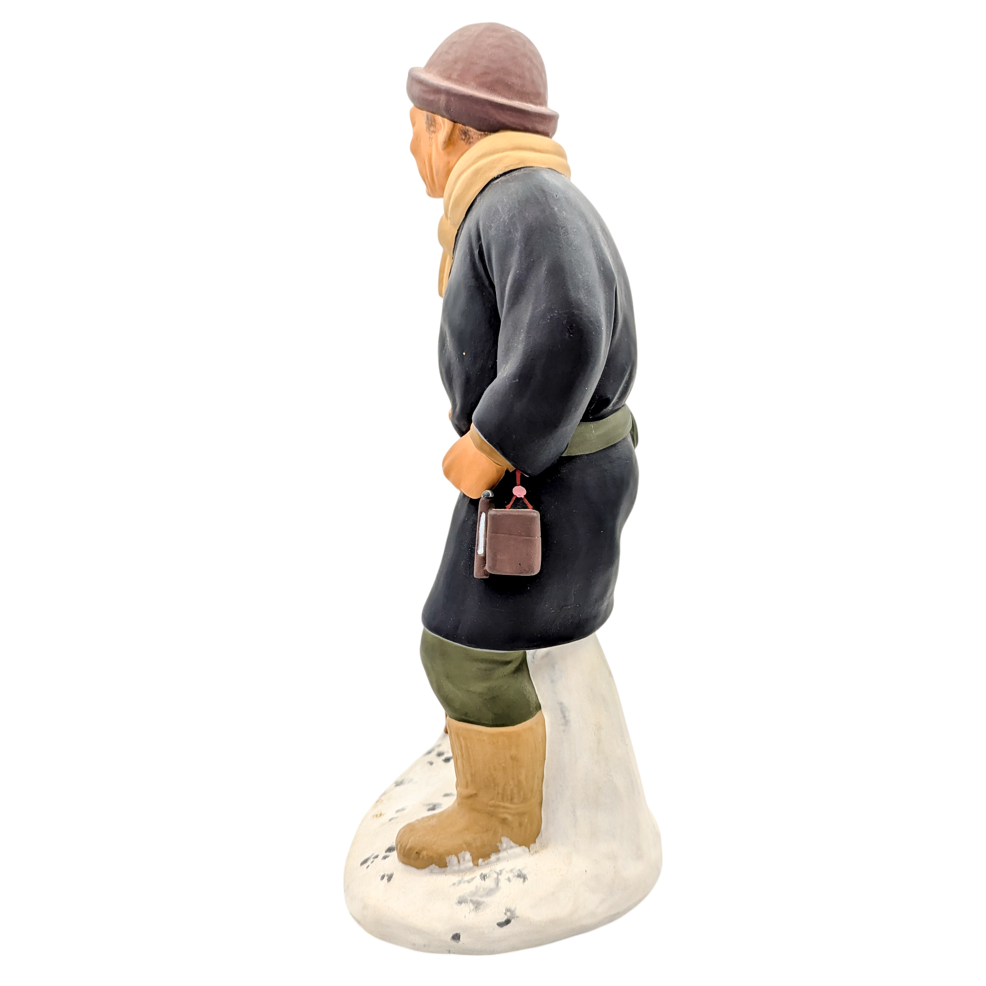 Vintage Japanese Hakata Doll Man Shoveling Snow