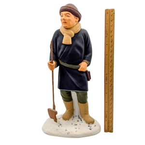 Vintage Japanese Hakata Doll Man Shoveling Snow